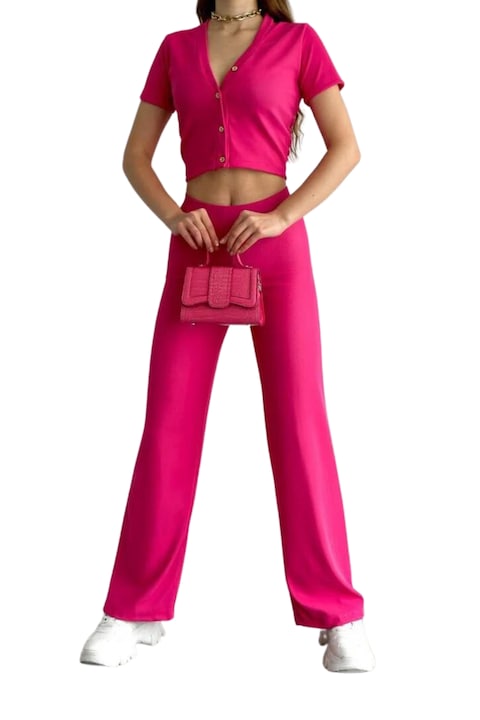 Set top-cropp casual, Fucsia
