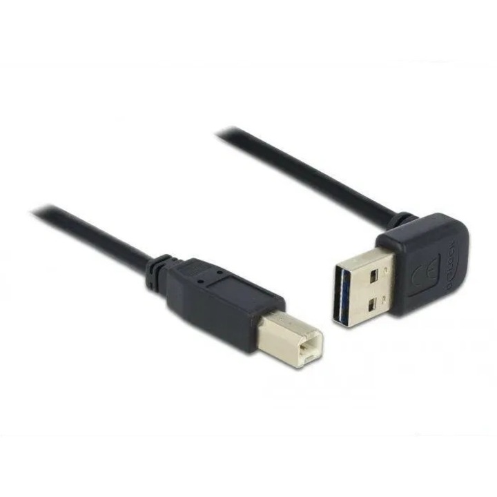 Delock 85183 EASY-USB A 2.0 ívelt felfelé / lefelé > USB 2.0 B kábel, 0.5 m (85183) - Nyomtató kábel