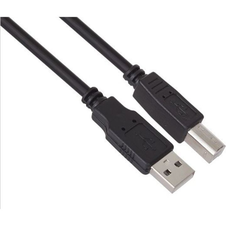 VCOM USB 2.0 кабел за принтер, 3 м, черен (A/B) (CU-201-B-3) (CU-201-B-3) - Кабел за принтер