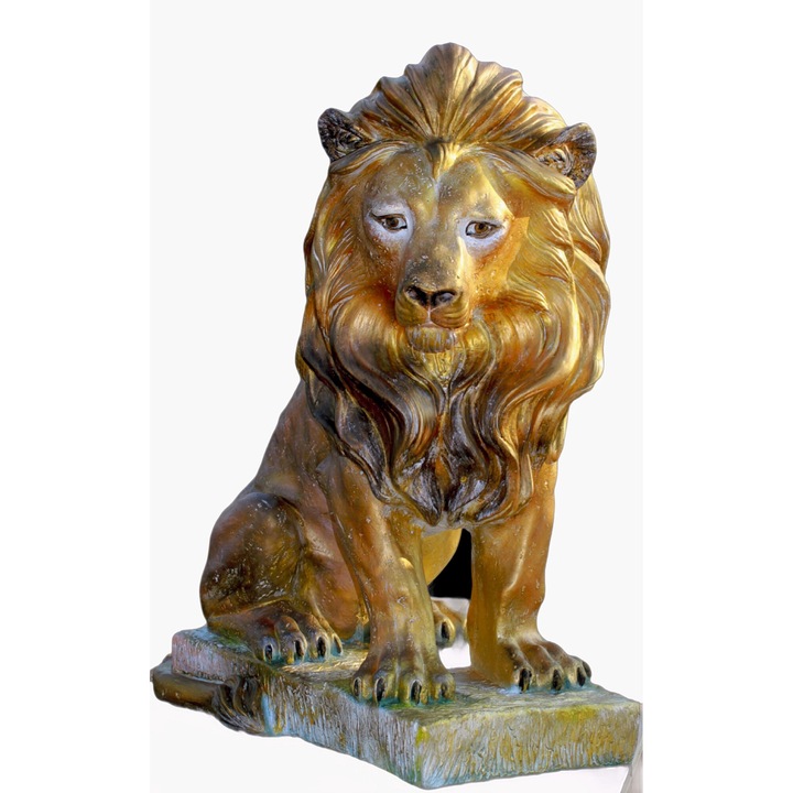 Statueta Leo 1, Sara's Beautiful Art, Beton, 64 cm