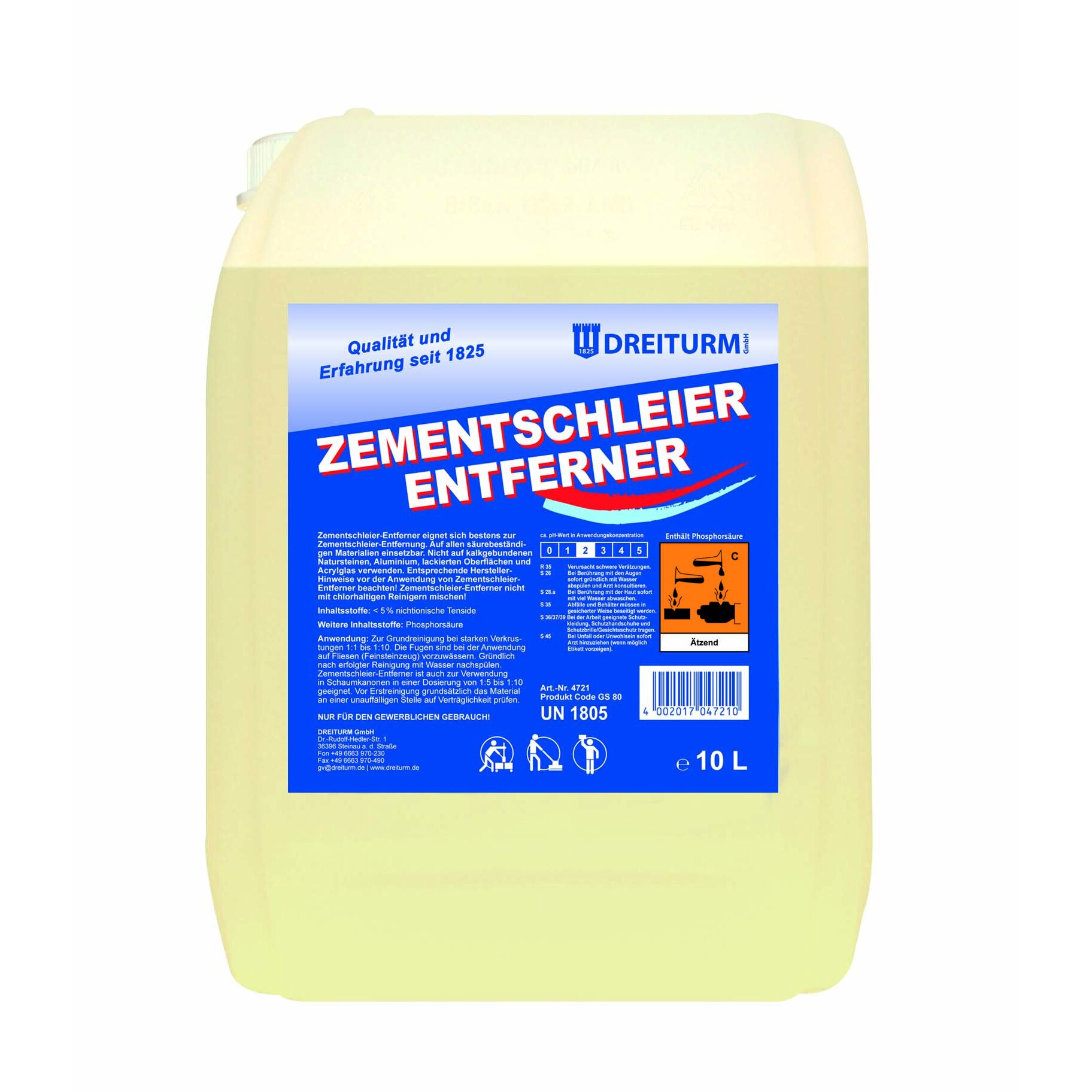 Detergent pentru curatari grele, indepartare ciment, ZEMENTSCHLEIER ...