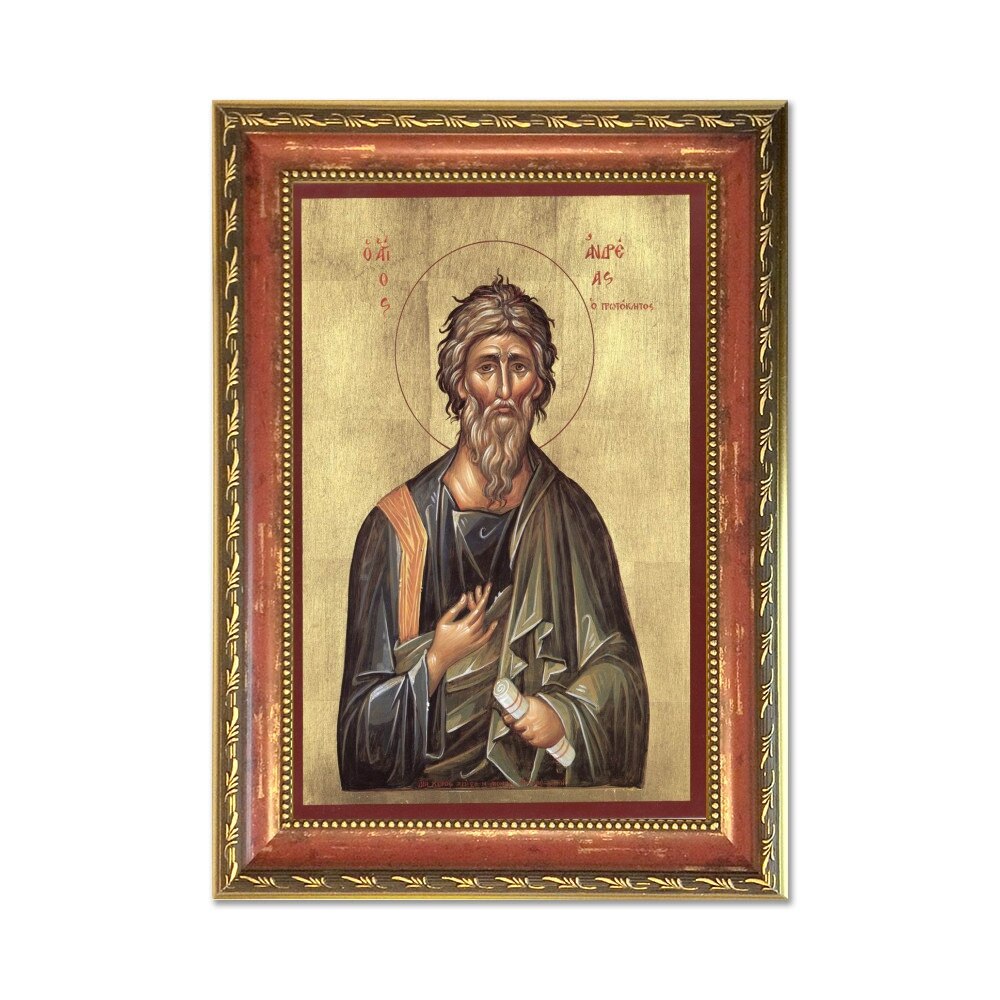 Tablou Decorativ cu Rama tip Icoana Sfant Andrei, 22 x 32 cm