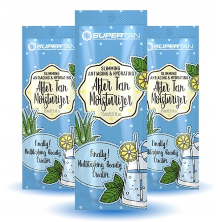 Set lotiune hidratare dupa plaja, Supertan, 15 ml, 5 buc