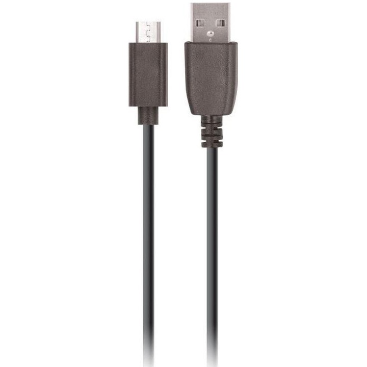 Maxlife adatkábel, USB - microUSB 1,0 m 2A, Fekete