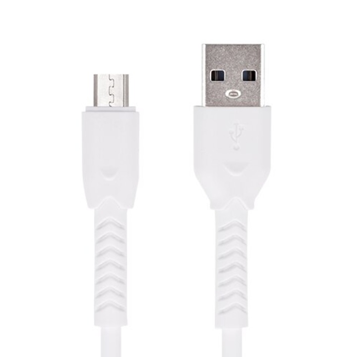 Maxlife adatkábel, MXUC-04, USB - microUSB 1,0 m 3A, Fehér