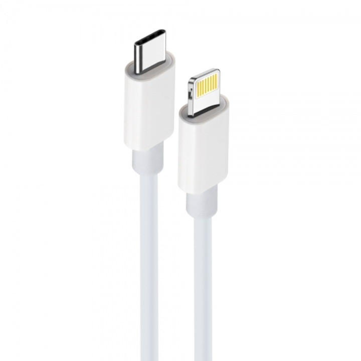 Cablu date Maxlife, MXUC-05, USB-C - tip Lightning 1,0 m 20W, Alb
