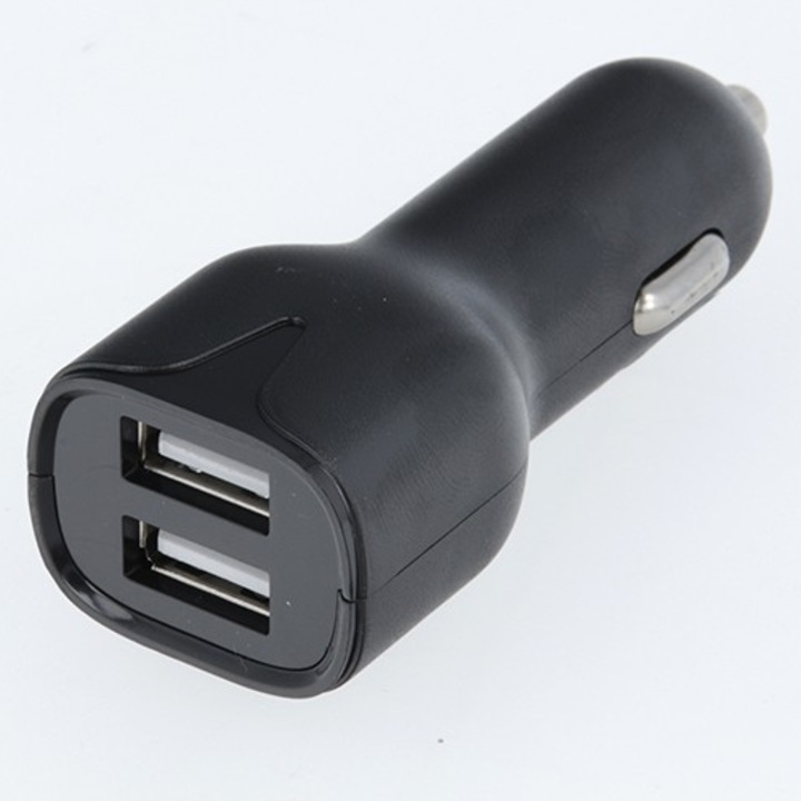 Incarcator auto Maxlife, MXCC-01, 2x USB 2.4A, Negru