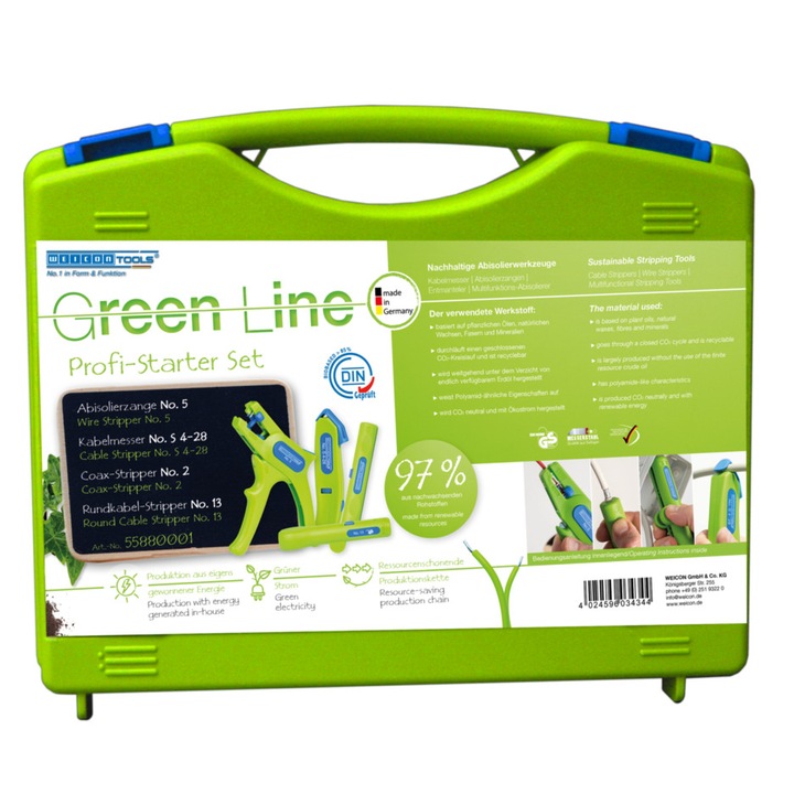 Weicon Tools GREEN LINE, Set scule dezizolat Pro
