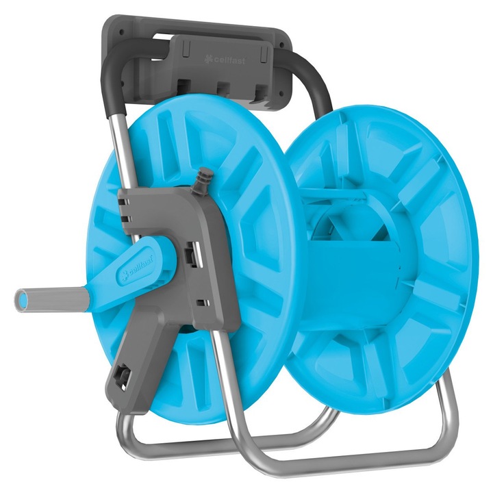 Cellfast ALUPLUS szett kerti tömlőtartó állvánnyal és fali tartóval