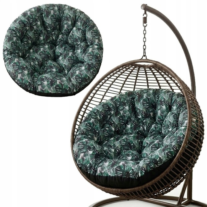Perna leagan suspendat, cuib, 130 cm, exterior, impermeabila, pentru scaun suspendat, fotoliu, terasa/gradina, Verde Exotic, Superkissen24