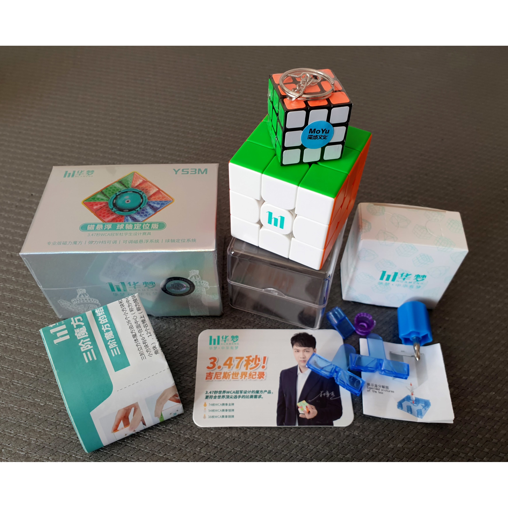 OJIN MoYu HuaMeng YS3M 3x3x3 Maglev Versione Cubo Doppio Sistema di Regolazione 3x3 M Multi Color Puzzle con Un Cubo Sacchetto