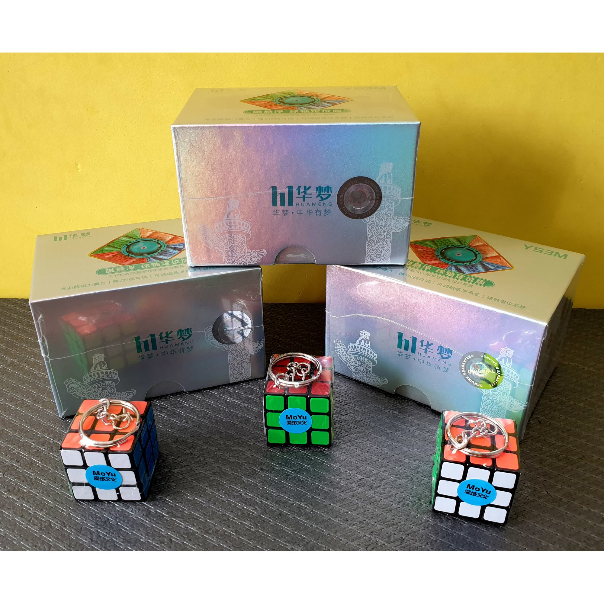 Cub Rubik Magnetic MoYu HuaMeng YS3M Original 3x3x3 Stickerless MagLev ...