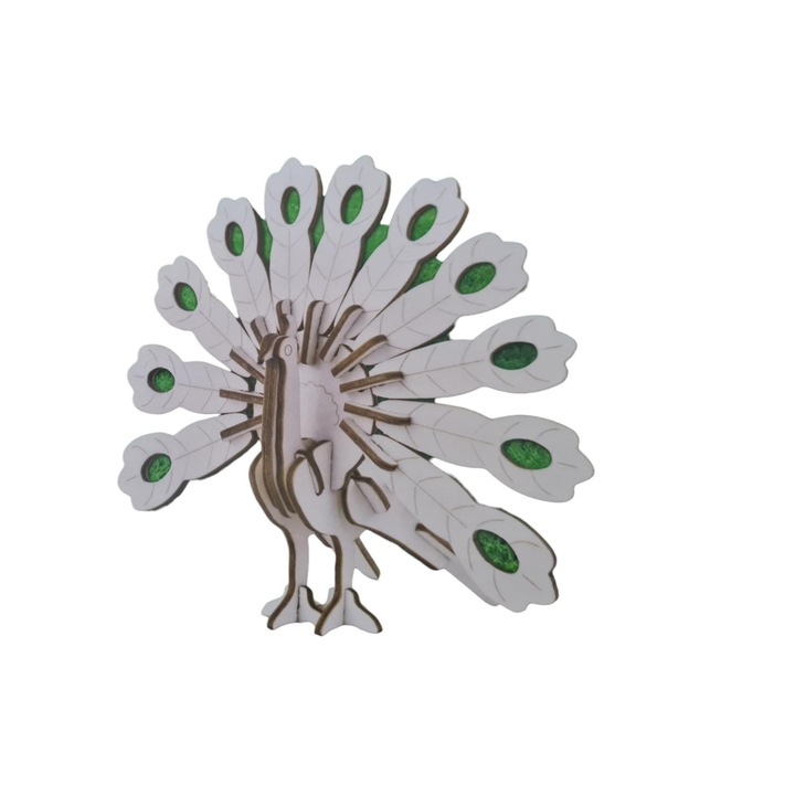 Páva 3D puzzle, Fa, 43 db