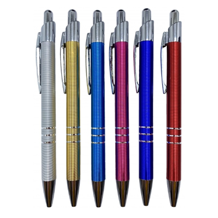 Set 6 Pix Metalic ROPET, gel cu ulei, albastru, 1mm