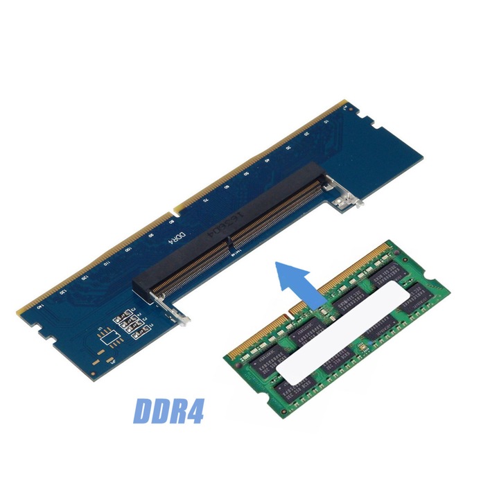 Adaptor Memorie RAM DDR4 SO-DIMM la DIMM, Laptop 260 pini la Desktop ...