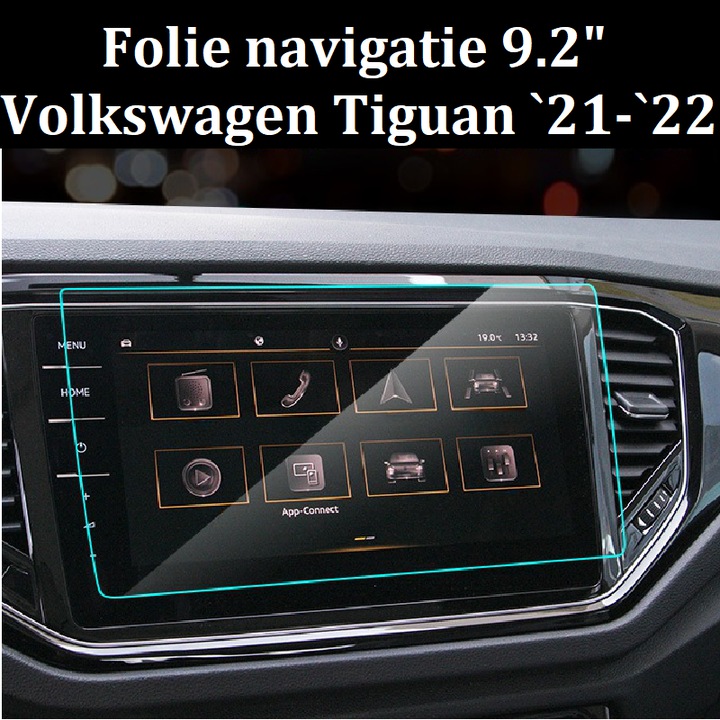 Folie sticla securizata pentru ecran navigatie 9.2” GIDA-CRIS GC131, compatibil Volkswagen Tiguan 2021-2022