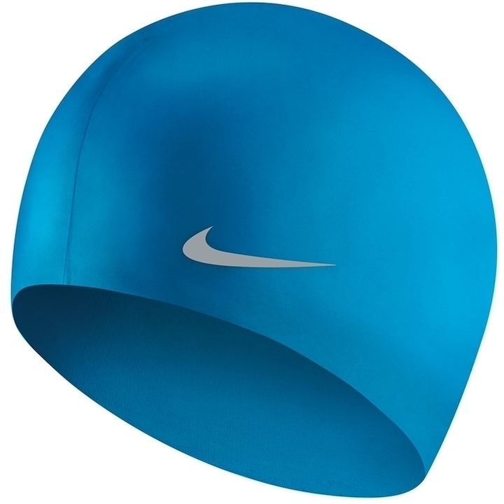 Casca inot copii Nike Solid Silicone, albastru