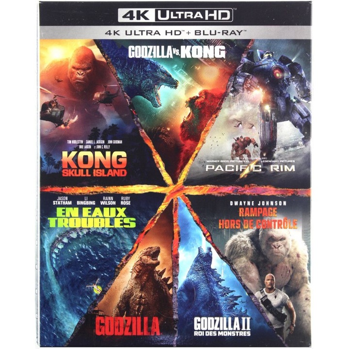 Godzilla / Godzilla: King of the Monsters / Kong: Skull Island / Godzilla vs. Kong / Pacific Rim / Rampage / The Meg [BOX] [7xBlu-Ray 4K]+[7xBlu-Ray]