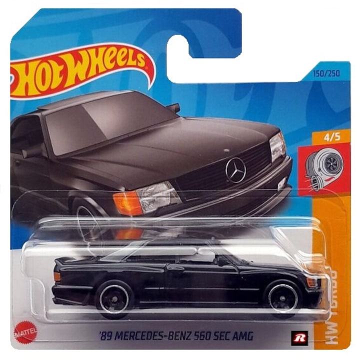 Masinuta Hot Wheels '89 Mercedes-Benz 560 SEC AMG, neagra, 1:64