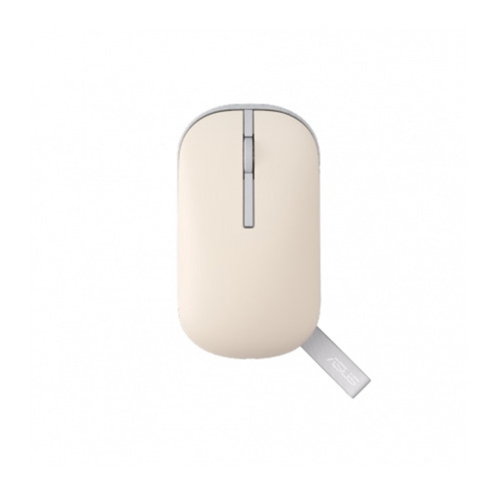 ASUS MD100 Marshmallow egér, Vezeték nélküli, Állítható DPI, Bluetooth® 5.0, Bézs