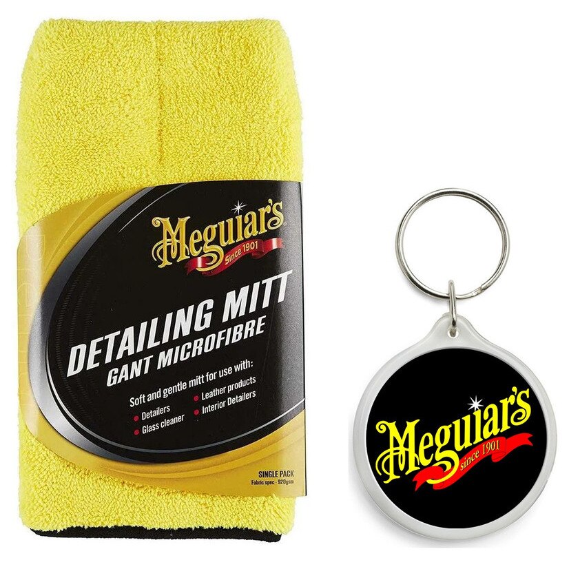 Set de Manusa Microfibre Meguiars Detailing Mitt Gant Microfibre cu Breloc Meguiars