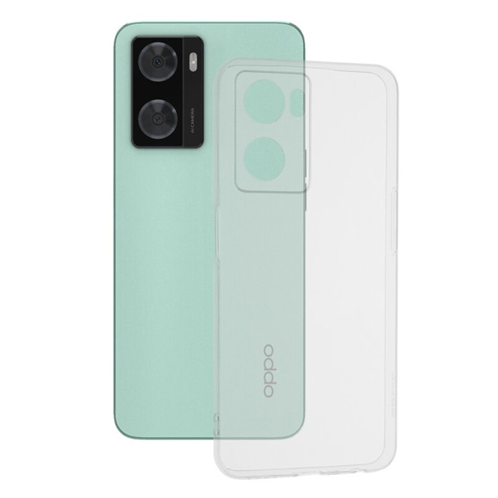 Husa de silicon pentru Oppo A57, Flexible TPU, Slim Fit, Durabil, Crystal Clear, Transparent