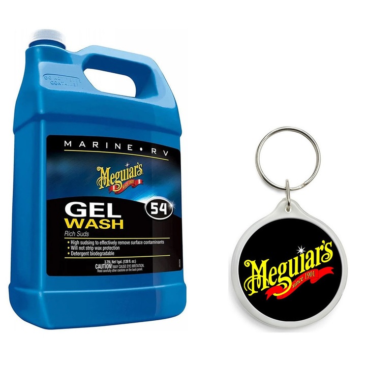 Set de Solutie Curatare Barci Meguiars Gel Wash, 3.78L cu Breloc Meguiars