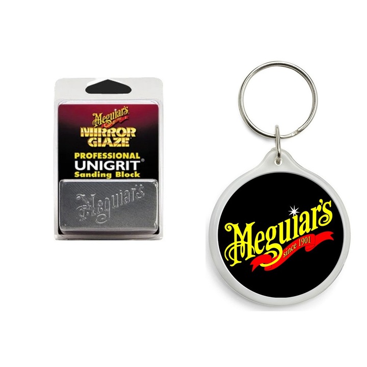 Set de Bloc Slefuire Manual Abraziv Meguiars Unigrit Sanding Block cu Breloc Meguiars