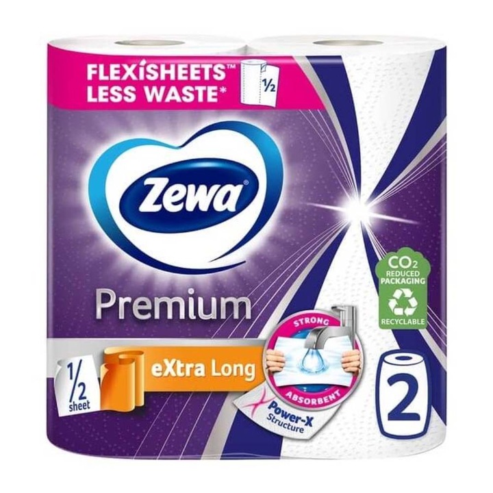 Zewa Premium Flexisheets 2 ply Prosoape de hartie 2 role