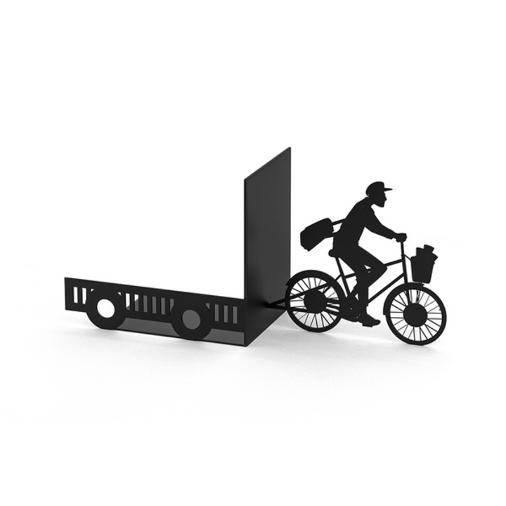 Opritor carti, Balvi, Metal, 17x27x10 cm, Negru