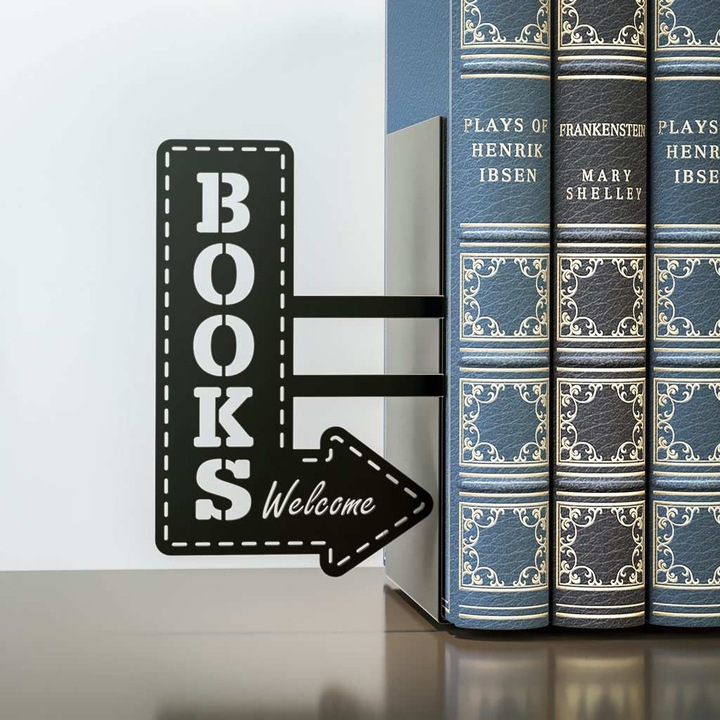 Balvi Bookend könyvesbolt - Fekete