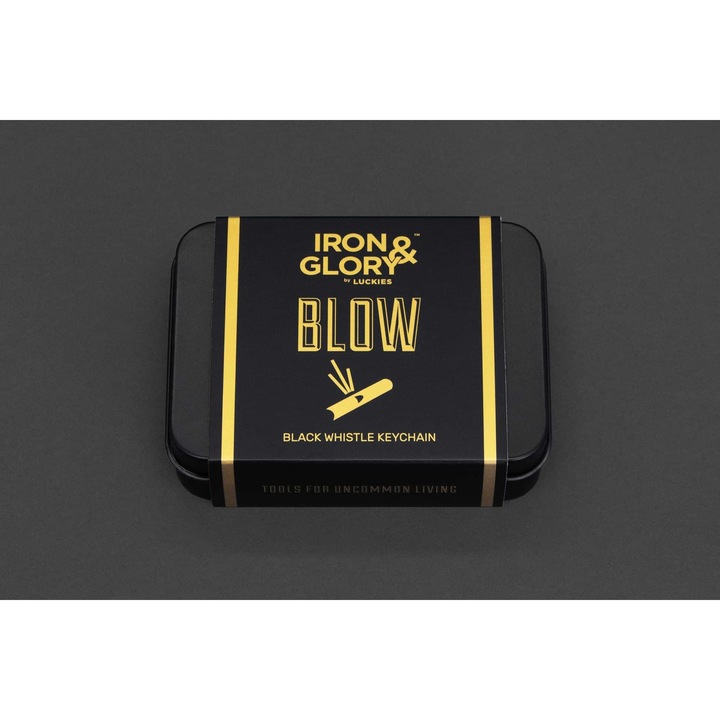Iron & Glory Blow - Whistle kulcstartó - fekete