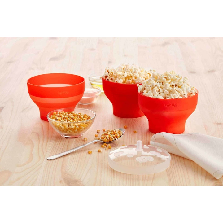 Lekue Popcorn mini mikrohullámú sütő készlet - 2 db.