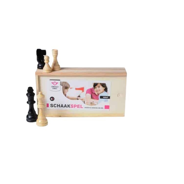 Set sah, Longfield Games, Lemn, Negru/bej