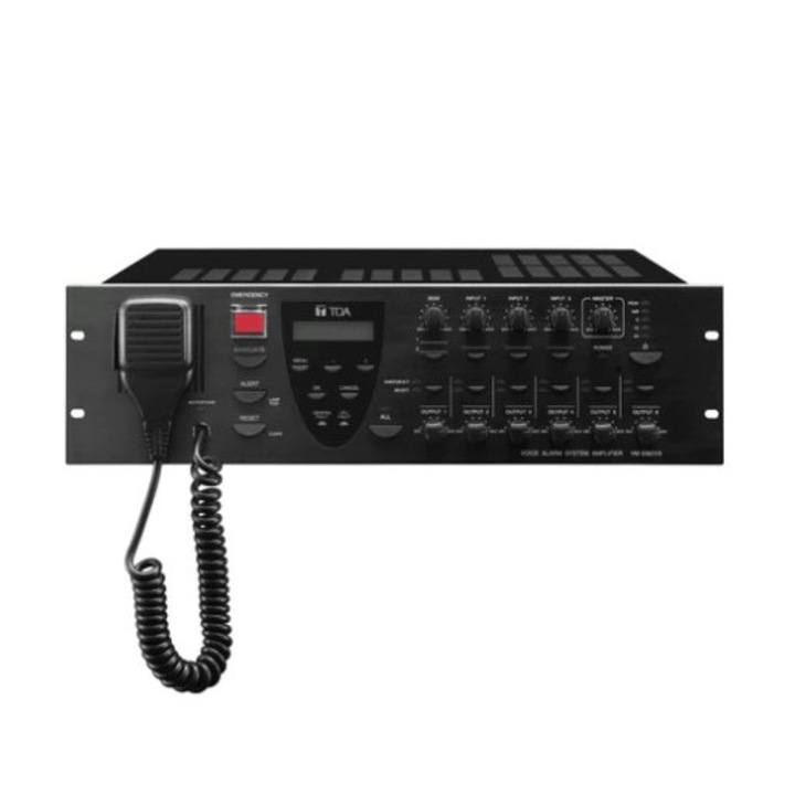Amplificator TOA VM-3240VA CE, intrari audio, 230 V AC, 50/60 Hz, montare in rack