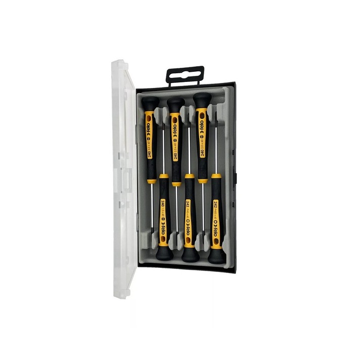 Trusa surubelnite de precizie cu varf drept si PH Felo 6 piese