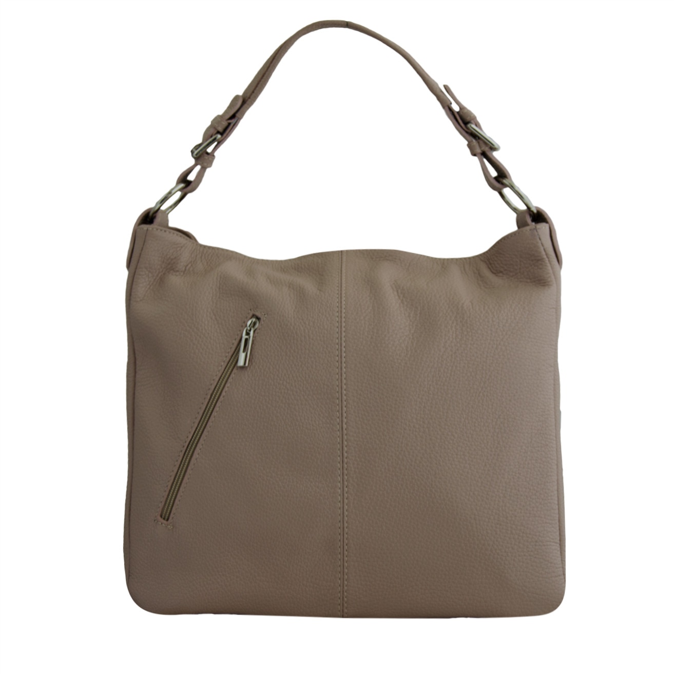 Geanta de dama din piele naturala, Amira, Roz Pudra