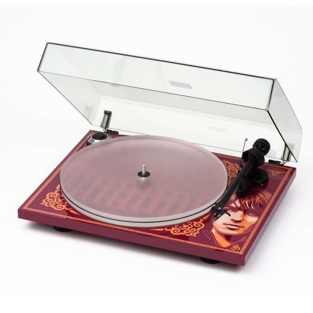 Pick-up Pro-Ject ESSENTIAL III (OM10) - SPECIAL EDITION: GEORGE HARRISON, Rosu, expus showroom, garantie 2 ani