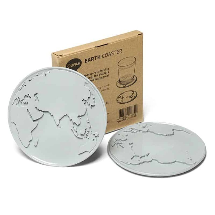 2 db pohártartó készlet, Qualy, szürke