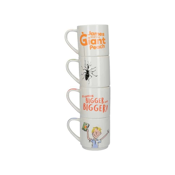 Set 4 cani, Roald Dahl, multicolor, 250 ml