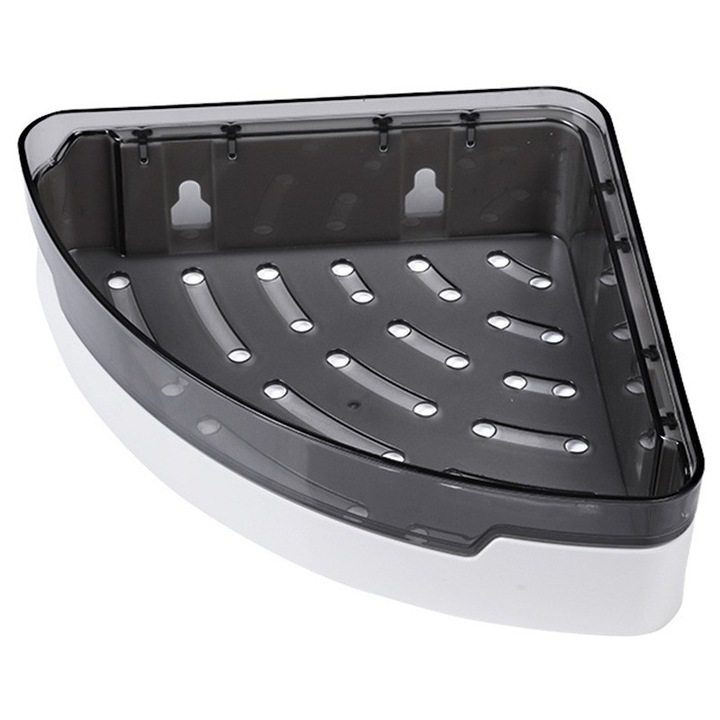 Raft pentru baie, Roffie, Plastic, Alb/Negru