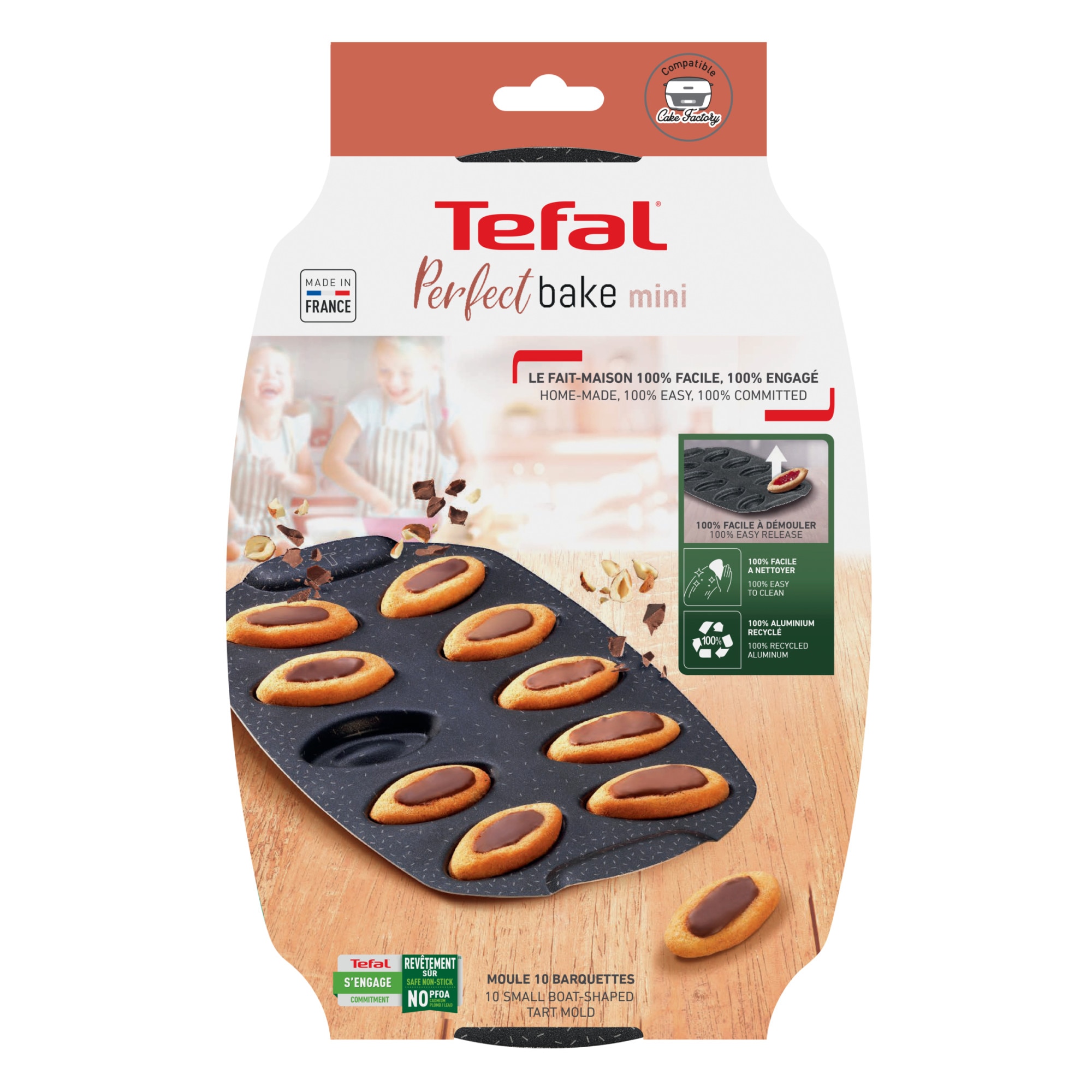 Tefal - Moule à madeleine TEFAL 24 mini madeleines CrispyBake