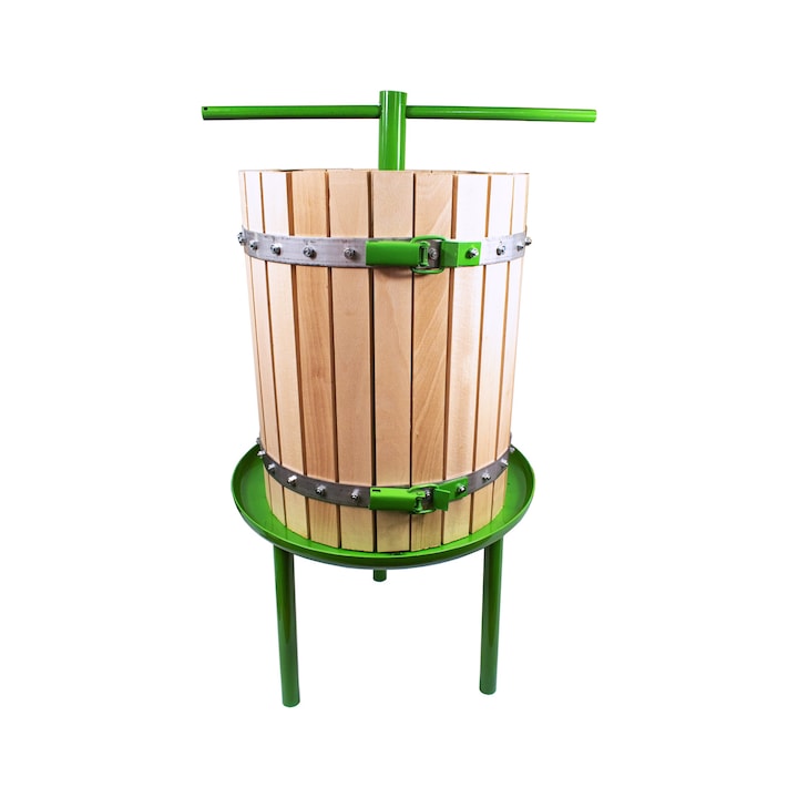 Teasc pentru struguri 32L, 44x78cm, presa struguri manuala, verde