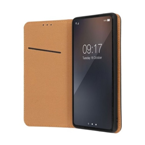 Husa Tip Carte Upzz® Smart Pro, Compatibila Cu Samsung Galaxy A17 5G, Piele Naturala, Negru