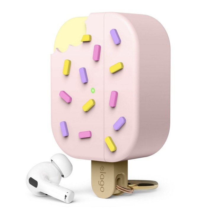 Husa, Elago, inghetata, pentru Apple AirPods Pro 2, roz