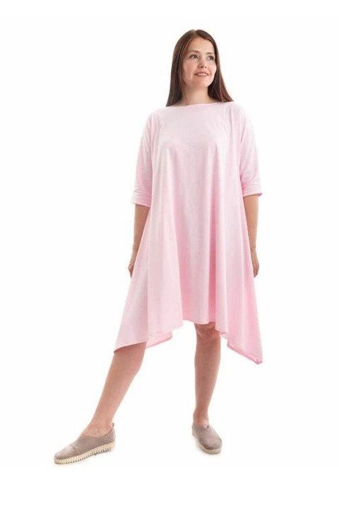 Овърсайз рокля за бременни Клара розова, размер SM