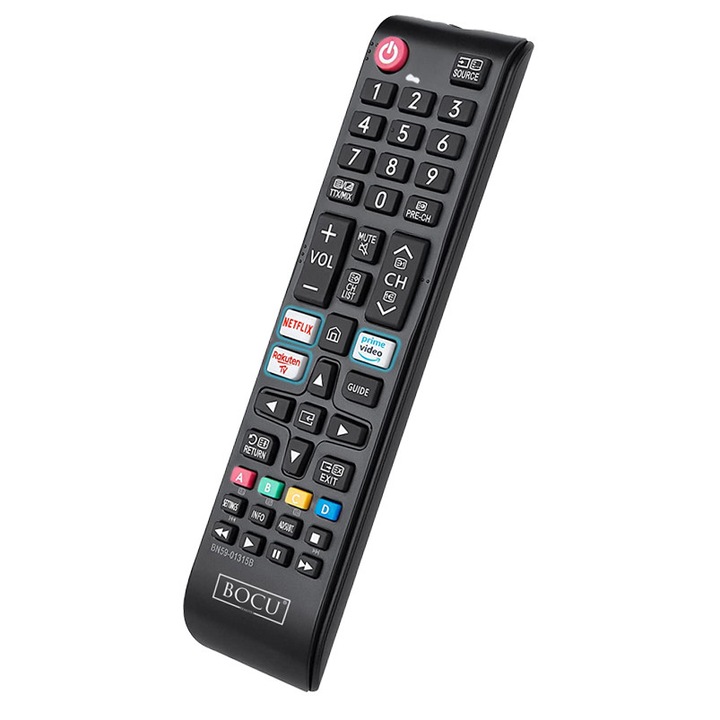 Дистанционно управление за телевизор Bocu Remotes, Samsung Smart, BN59-01315B, NETFLIX/RaKuten TV, Черен