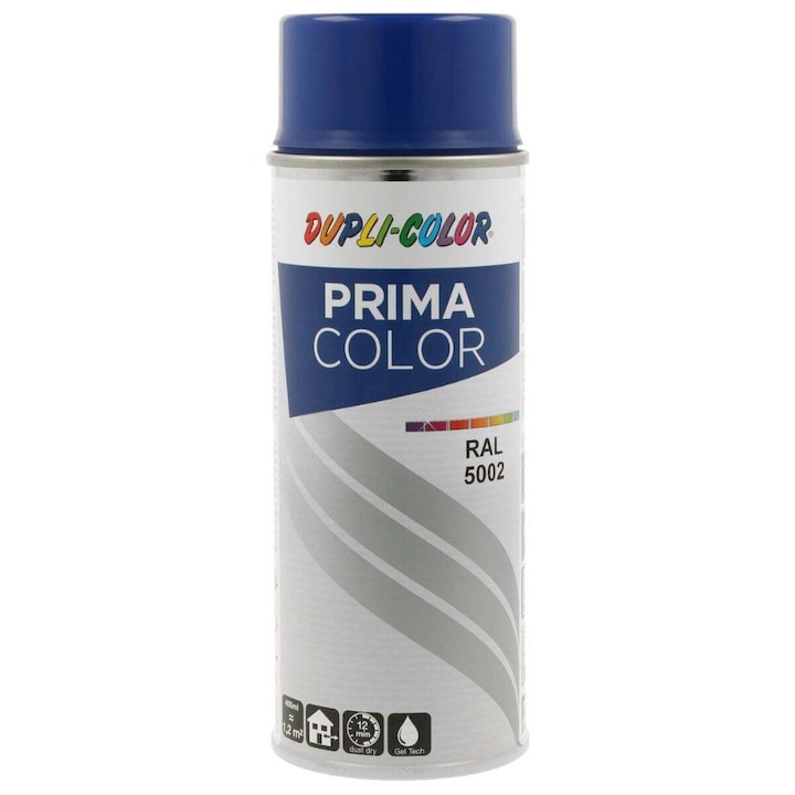 Spray vopsea, Duplicolor Prima RAL 5002 Albastru Ultramarin, 400 ml, Cod 788833