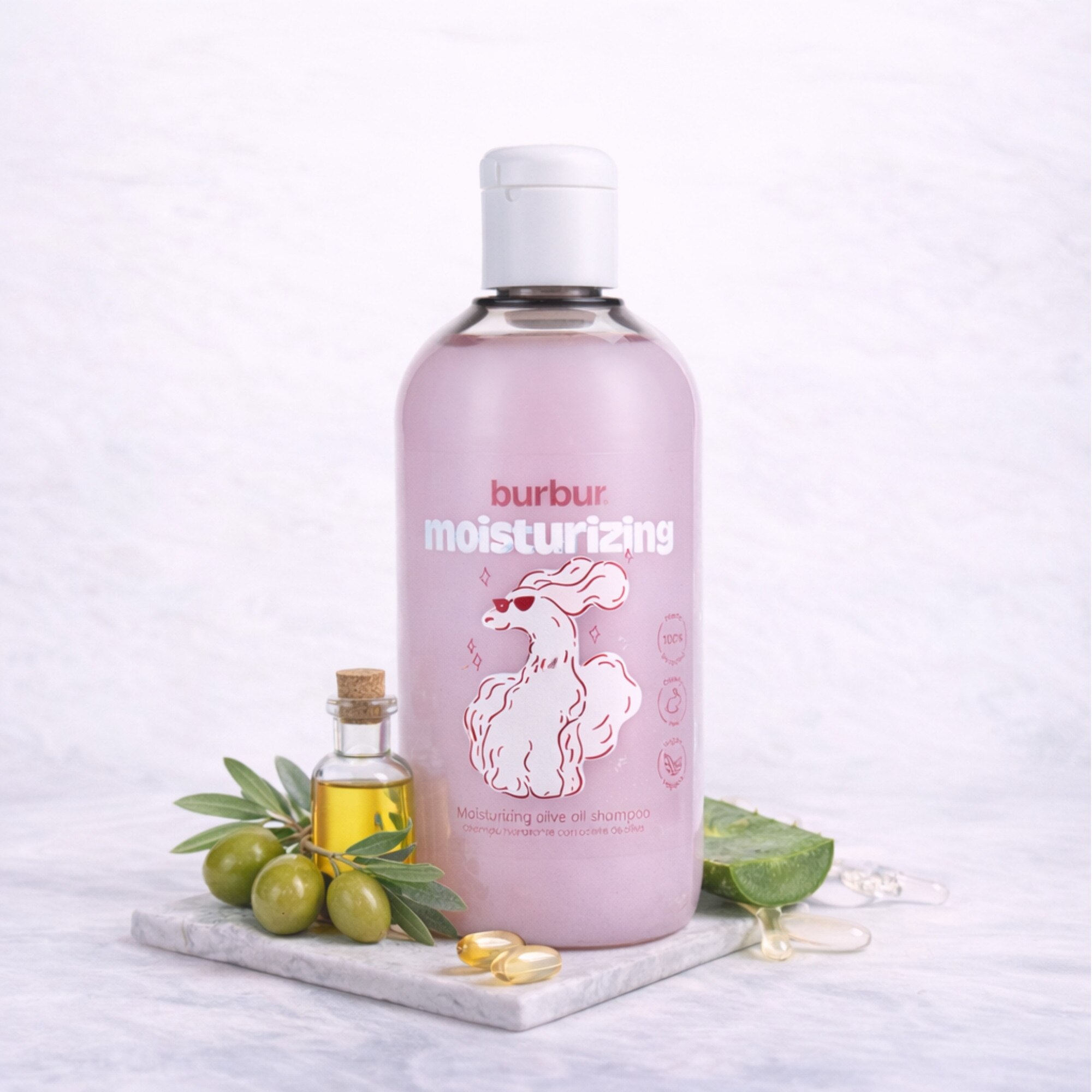 Sampon Burbur, hidratant, pentru caini si pisici, ingrediente naturale ...