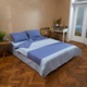 Lenjerie de pat king size, pentru 2 persoane Ian Heinner Home, 100% bumbac 132 TC, cearsaf pilota 200x220 cm, cearsaf pat 220x240 cm, 2 fete de perna 50x70 cm, 4 piese